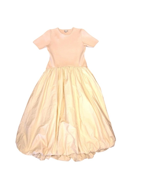 Moon River Dresses & Skirts - Moon River Pale Peach Top with Cream Full Midi Skirt Dress